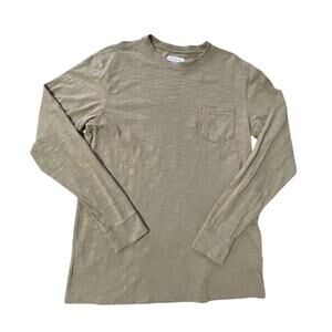 Guideboat Co. Reliance LS Cotton Slub Pocket T-Shirt Peru Olive Green Large Men